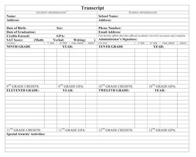 30+ Free College Transcript Templates » Template Republic