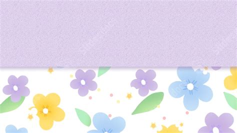 Cute Floral Nature Flowers Purple Spring Powerpoint Background For Free