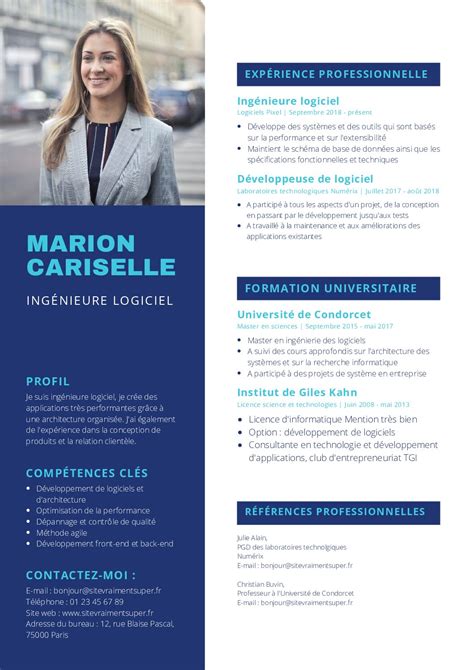 Je Vais Vous Cr Er Un Cv Curriculum Vitae Moderne Et Professionnel