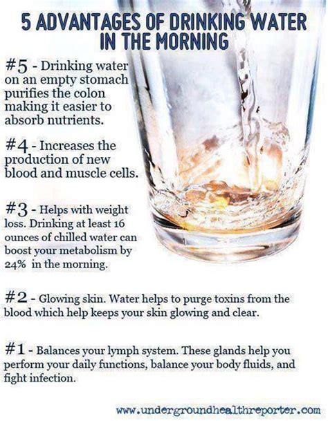 Infographic 5 Advantages Of Drinking Water In The Morning