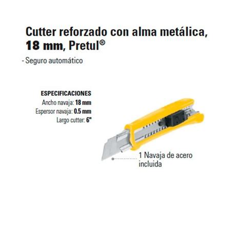 Compra En Linea Cutter Reforzado Con Alma Met Lica Mm Pretul En