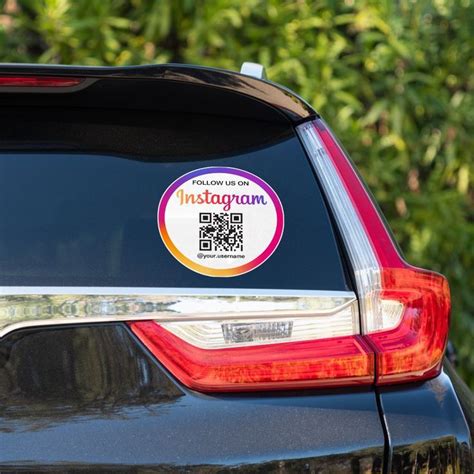 Instagram Business Qr Code Sticker Zazzle Car Decals Vinyl Car Art Word Art