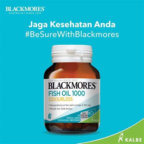 Promo Blackmores Odourless Fish Oil 1000 Suplemen Kesehatan 30 Caps