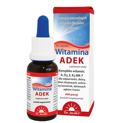 Dr Jacobs Witamina ADEK Krople 20 ml Wspiera witalność cena