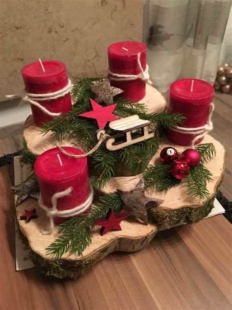 Adventskranz Mit Holzscheiben Selber Machen Vorbereitung Auf Weihnachten