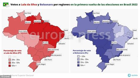 Resultados En Mapas De La Primera Vuelta De Las Elecciones En Brasil