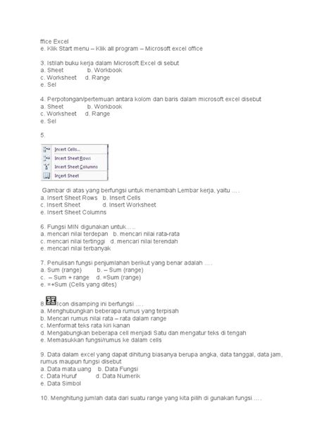 Contoh Soal Spreadsheet Pdf