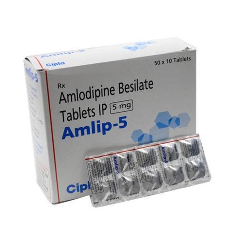 Cipla Amlodipine Amlip 5 Mg Tab Rs 1 Pack Shri Mahalaxmi Sales ID