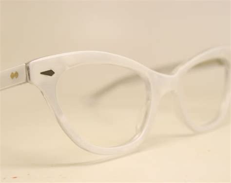 White Cat Eye Eyeglasses Vintage Cat Eye Glasses Frames Cateye Frames ...