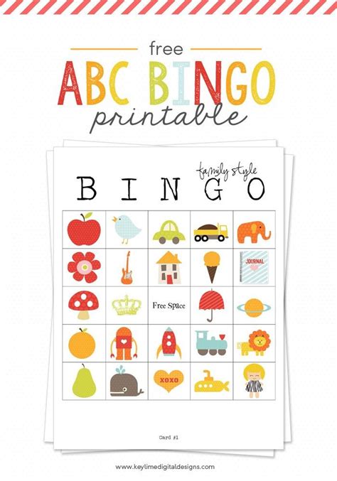 ABC Bingo Printable Game for Kids