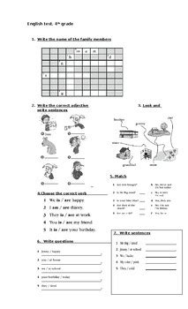 Test For Verb TO BE By Asma Chihab TPT