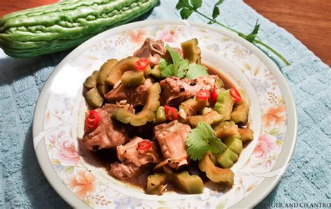 Braised Pork Ribs With Black Beans And Bitter Melon Ginger And Cilantro