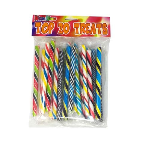 Stanton Novelty Top 20 Treats Rock Candy Sticks 18 X 400g Quay