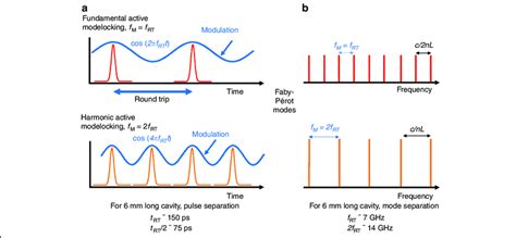 Fundamental And Harmonic Modelocking In The A Time And B Frequency