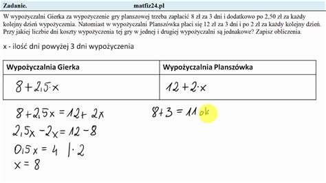 Zadanie Zale No R Wnanie Egzamin Przyk Adowy Smoklasisty Cke