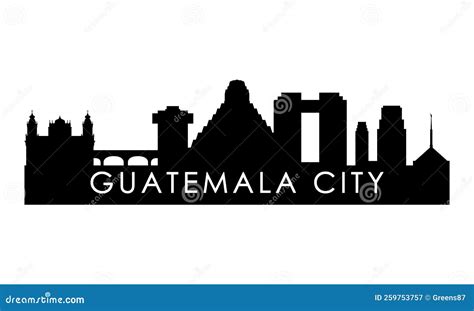 Guatemala City Skyline Silhouette. Cartoon Vector | CartoonDealer.com #259753757