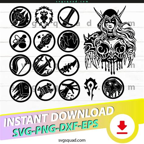 World Of Warcraft Symbol Svg Cut Files Png Dxf Bundle Svgsquad