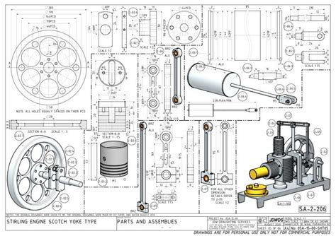 Scotch Yoke Sterling Stirling Engine Mechanical Design Design