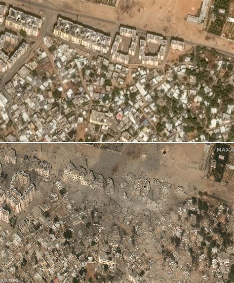 جريدة البلاد قبل وبعد صور الأقمار الاصطناعية تكشف حجم الدمار في غزة