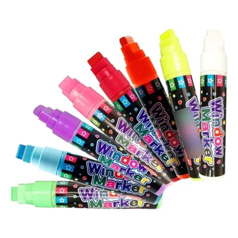 Caneta Para Escrever Em Vidro E Apagar - Caneta Para Escrever Em Vidro Kit 8 Unidades Window Marker | Shopee Brasil