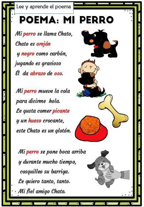 poema para niños MI PERRO Poemas para niños Poemas Poesía para niños