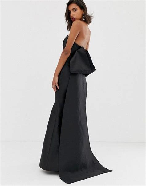 Asos Edition Bow Back Bandeau Maxi Dress Asos