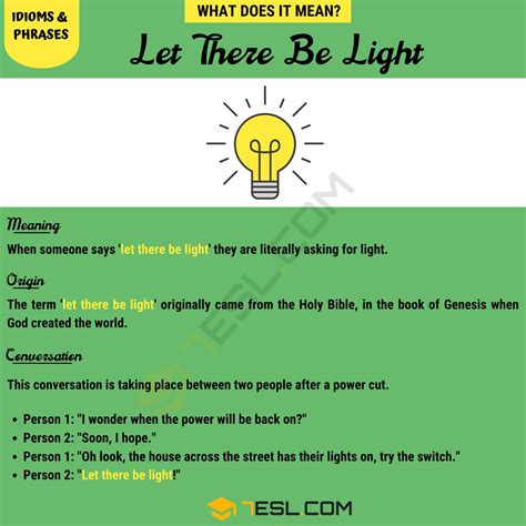 Let There Be Light What Does This Idiom Mean 7ESL 53 OFF