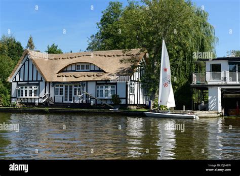 Riverside House With A Thatched Roof Horning Norfolk England United