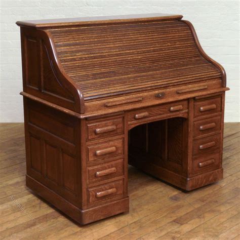 Edwardian Oak Roll Top Desk Antiques Atlas