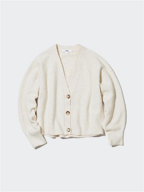 Souffle Yarn Long Sleeve Short Cardigan Uniqlo Us