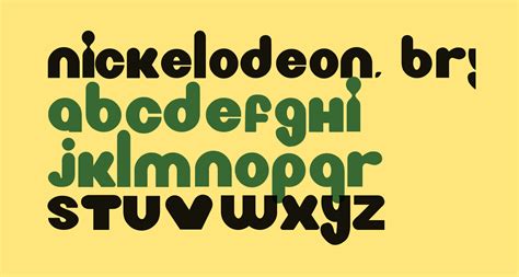 Nickelodeon Bryan So Free Font What Font Is