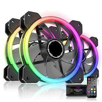 EZDIY FAB Ventiladores De Caja RGB De Doble Anillo De 120 Mm