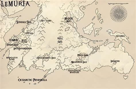 My First Map : The Lost Continent of Lemuria : r/imaginarymaps