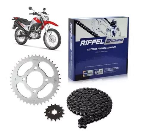 Kit Relação Transmissão Riffel 91175 Nxr 160 Bros Xre 190 Frete grátis