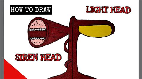 How To Draw Siren Head And Light Head Youtube