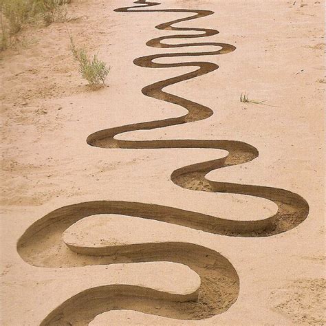 Andy Goldsworthy Black River Hard Sand Carved And Dug Long Hot