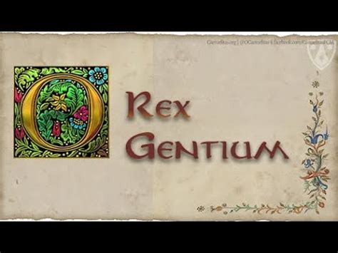 ANTÍFONAS MAYORES DE ADVIENTO DÍA 22 DE DICIEMBRE O REX GENTIUM YouTube