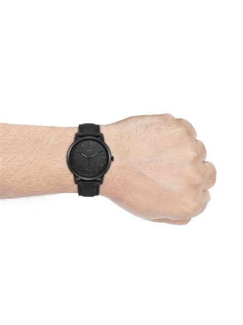 Buy Fossil Fs The Minimalist Mono Black Watch For Men Online