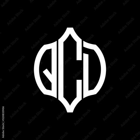 QCD letter logo. QCD best black background vector image. QCD Monogram ...