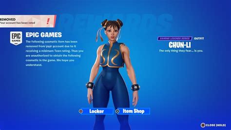 Fortnite Just Removed Chun Li 💀 Youtube