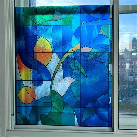 Stained Glass Doves Window Film Surface Designs