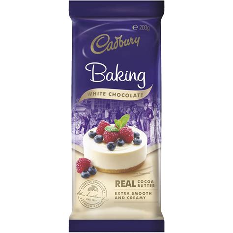 Cadbury Baking White Chocolate Block 200g Woolworths