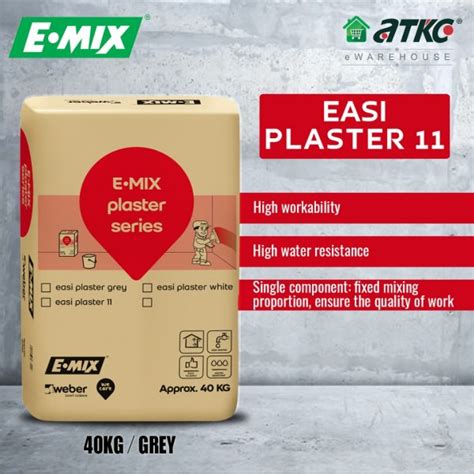 E Mix Easi Plaster Premixed Cement Polymer Based Plaster For Wall