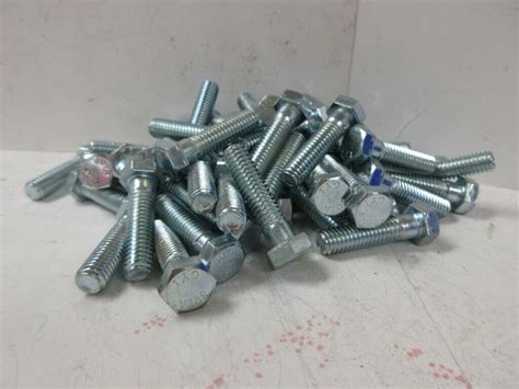 Hex Bolts 307a Cyi Zinc 38 16 X 2 Course Thread Tap Bolt Lot Of