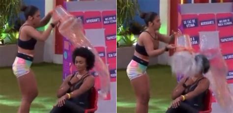 Bbb 22 Veja Vídeo Do Momento Que Maria Atinge Natália Com Balde No