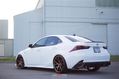 Custom White Lexus IS with Satin Bronze Grille and Color Matched Wheels ...