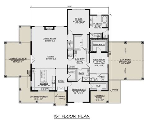 Barn Plan: 3,845 Square Feet, 3 Bedrooms, 3 Bathrooms - 5032-00199