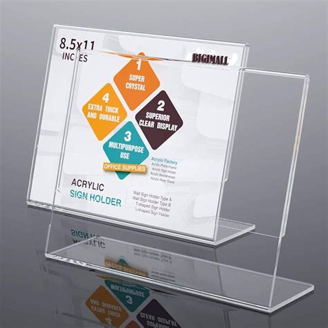 11x14 Slant Back Sign Holder With 4x9 Brochure Holder Buy 54 Off