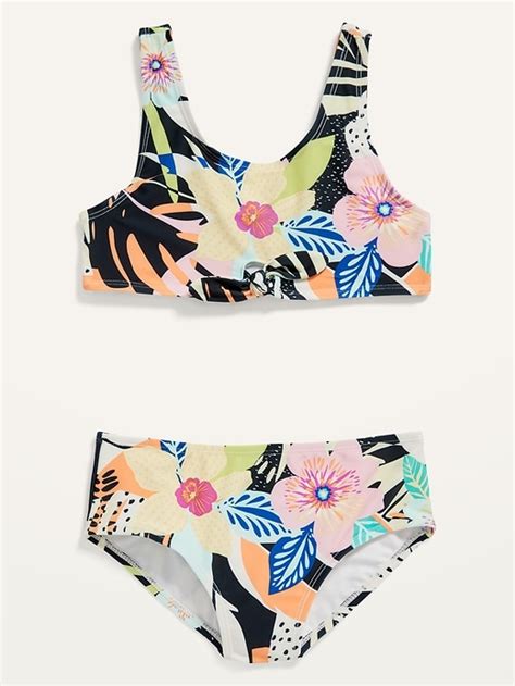 Old Navy Tie Front Bikini Swim Set For Girls