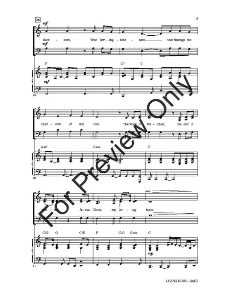 Living Hope Satb By Phil Wickham And Brian J W Pepper Sheet Music